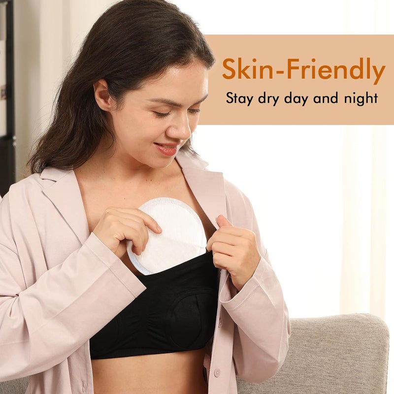 NCVI Disposable Nursing Pads, Breastfeeding Pads for Leaking Milk, Stay Dry & Ultra Absorbent, Breast Pads with Leak-Proof Design, Nipple Pads Thin and Soft, 80 Count - Image 4